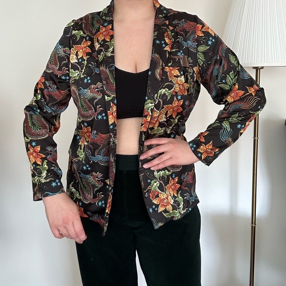 3/50$ Shirt / blouse in ethnic style M / L New green button down shirt - Picture 2 of 15